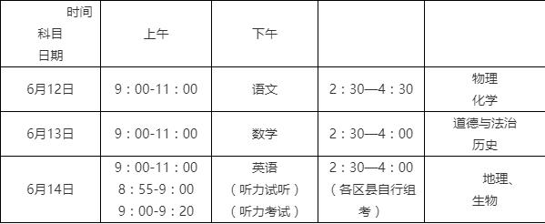 2022年重慶中考時(shí)間具體安排,重慶2022中考時(shí)間表