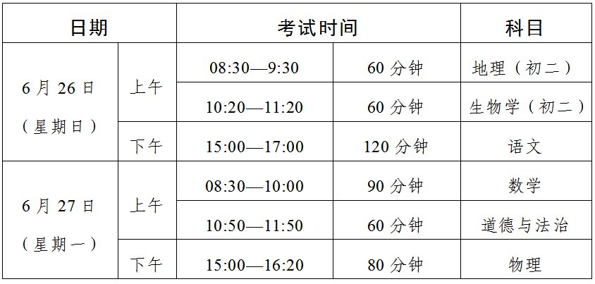 2022年廣東中考時間具體安排,廣東2022中考時間表