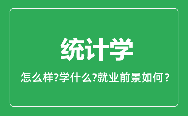 統(tǒng)計學(xué)專業(yè)怎么樣,統(tǒng)計學(xué)專業(yè)就業(yè)方向及前景分析