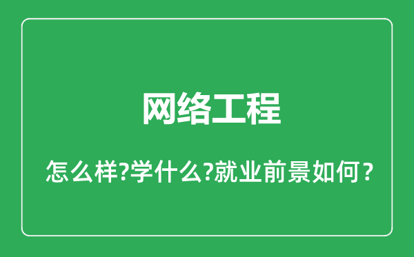 網(wǎng)絡(luò)工程專業(yè)怎么樣,網(wǎng)絡(luò)工程專業(yè)就業(yè)方向及前景分析