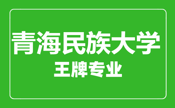 青海民族大學(xué)王牌專業(yè)有哪些,青海民族大學(xué)最好的專業(yè)是什么