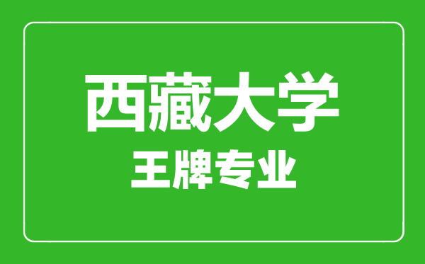 西藏大學(xué)王牌專業(yè)有哪些,西藏大學(xué)最好的專業(yè)是什么