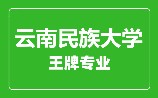 云南民族大學(xué)王牌專業(yè)有哪些,云南民族大學(xué)最好的專業(yè)是什么