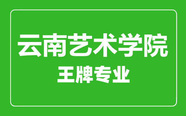 云南藝術(shù)學(xué)院王牌專業(yè)有哪些, 云南藝術(shù)學(xué)院最好的專業(yè)是什么