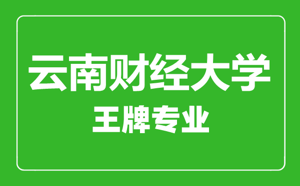 云南財(cái)經(jīng)大學(xué)王牌專業(yè)有哪些,云南財(cái)經(jīng)大學(xué)最好的專業(yè)是什么
