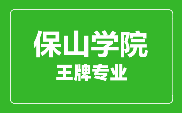 保山學(xué)院王牌專業(yè)有哪些,保山學(xué)院最好的專業(yè)是什么
