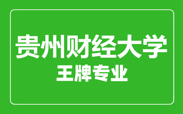 貴州財經(jīng)大學王牌專業(yè)有哪些,貴州財經(jīng)大學最好的專業(yè)是什么