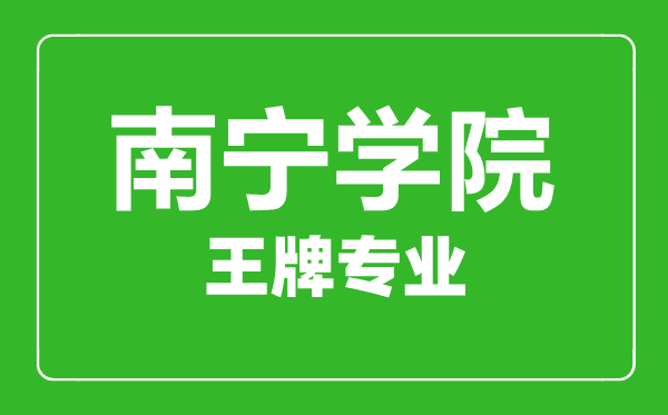 南寧學(xué)院王牌專業(yè)有哪些,南寧學(xué)院最好的專業(yè)是什么
