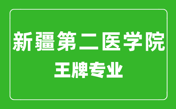 新疆第二醫(yī)學院王牌專業(yè)有哪些,新疆第二醫(yī)學院最好的專業(yè)是什么