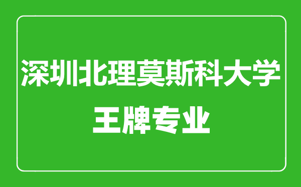 深圳北理莫斯科大學(xué)王牌專(zhuān)業(yè)有哪些,深圳北理莫斯科大學(xué)最好的專(zhuān)業(yè)是什么