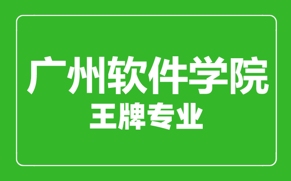 廣州軟件學(xué)院王牌專業(yè)有哪些,廣州軟件學(xué)院最好的專業(yè)是什么
