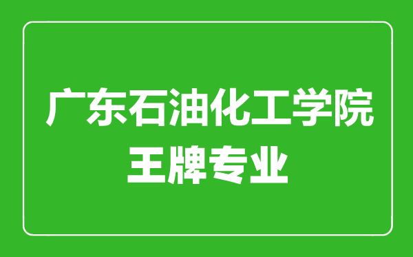廣東石油化工學(xué)院王牌專業(yè)有哪些,廣東石油化工學(xué)院最好的專業(yè)是什么