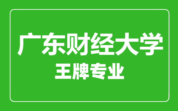 廣東財經(jīng)大學王牌專業(yè)有哪些,廣東財經(jīng)大學最好的專業(yè)是什么
