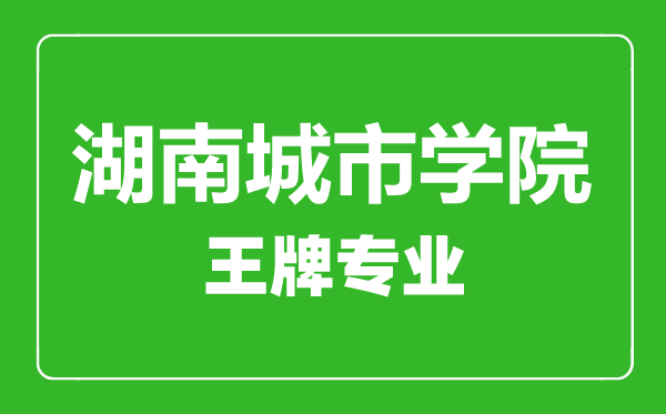 湖南城市學院王牌專業(yè)有哪些,湖南城市學院最好的專業(yè)是什么