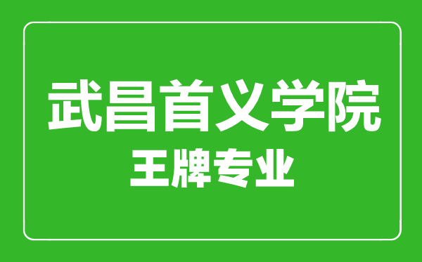 武昌首義學(xué)院王牌專業(yè)有哪些,武昌首義學(xué)院最好的專業(yè)是什么