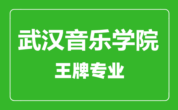 武漢音樂(lè)學(xué)院王牌專業(yè)有哪些,武漢音樂(lè)學(xué)院最好的專業(yè)是什么