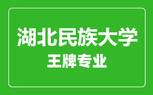 湖北民族大學王牌專業(yè)有哪些,湖北民族大學最好的專業(yè)是什么