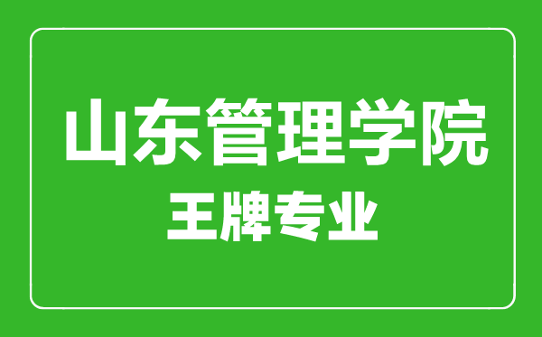山東管理學(xué)院王牌專業(yè)有哪些,山東管理學(xué)院最好的專業(yè)是什么