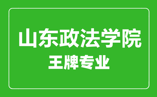 山東政法學(xué)院王牌專業(yè)有哪些,山東政法學(xué)院最好的專業(yè)是什么