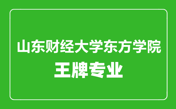 山東財經大學東方學院王牌專業(yè)有哪些,山東財經大學東方學院最好的專業(yè)是什么