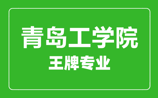 青島工學(xué)院王牌專業(yè)有哪些,青島工學(xué)院最好的專業(yè)是什么