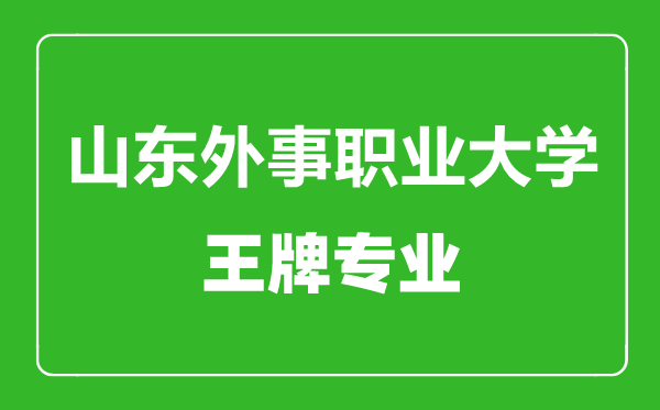 山東外事職業(yè)大學(xué)王牌專業(yè)有哪些,山東外事職業(yè)大學(xué)最好的專業(yè)是什么