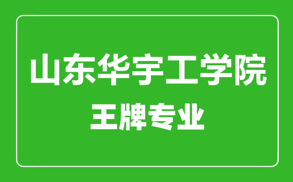 山東華宇工學(xué)院王牌專業(yè)有哪些,山東華宇工學(xué)院最好的專業(yè)是什么