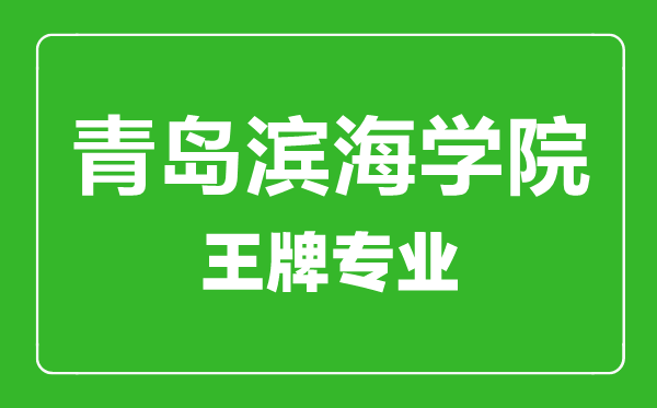 青島濱海學(xué)院王牌專(zhuān)業(yè)有哪些,青島濱海學(xué)院最好的專(zhuān)業(yè)是什么