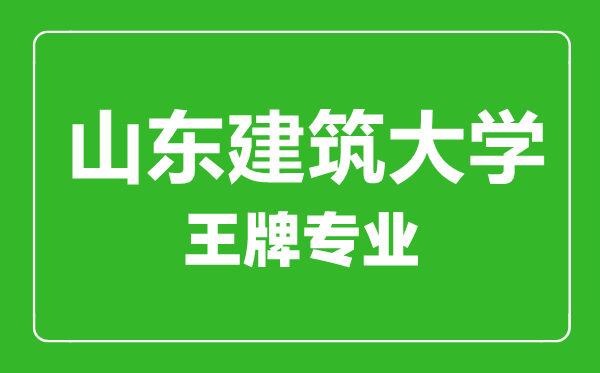 山東建筑大學(xué)王牌專業(yè)有哪些,山東建筑大學(xué)最好的專業(yè)是什么