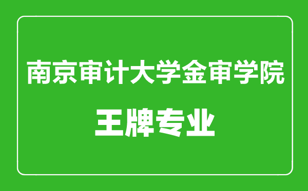 南京審計(jì)大學(xué)金審學(xué)院王牌專業(yè)有哪些,南京審計(jì)大學(xué)金審學(xué)院最好的專業(yè)是什么