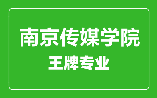 南京傳媒學(xué)院王牌專業(yè)有哪些,南京傳媒學(xué)院最好的專業(yè)是什么