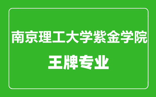 南京理工大學(xué)紫金學(xué)院王牌專業(yè)有哪些,南京理工大學(xué)紫金學(xué)院最好的專業(yè)是什么