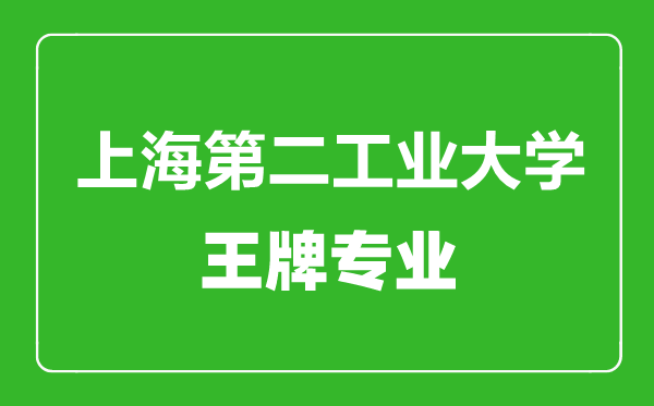 上海第二工業(yè)大學(xué)王牌專業(yè)有哪些,上海第二工業(yè)大學(xué)最好的專業(yè)是什么