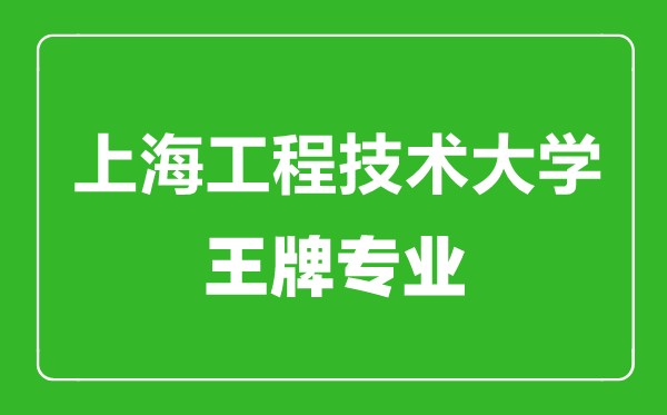 上海工程技術(shù)大學(xué)王牌專業(yè)有哪些,上海工程技術(shù)大學(xué)最好的專業(yè)是什么