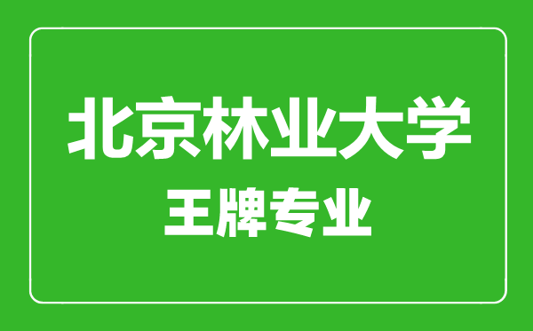 北京林業(yè)大學(xué)王牌專(zhuān)業(yè)有哪些,北京林業(yè)大學(xué)最好的專(zhuān)業(yè)是什么