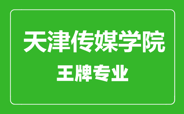 天津傳媒學院王牌專業(yè)有哪些,天津傳媒學院最好的專業(yè)是什么