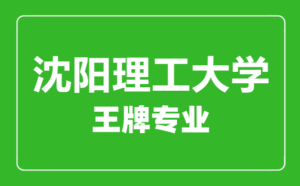 沈陽理工大學王牌專業(yè)有哪些,沈陽理工大學最好的專業(yè)是什么