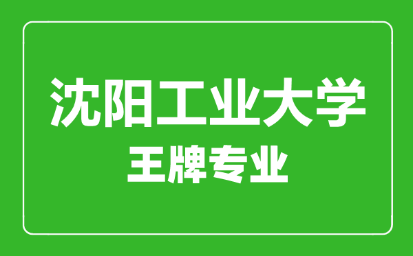 沈陽工業(yè)大學王牌專業(yè)有哪些,沈陽工業(yè)大學最好的專業(yè)是什么