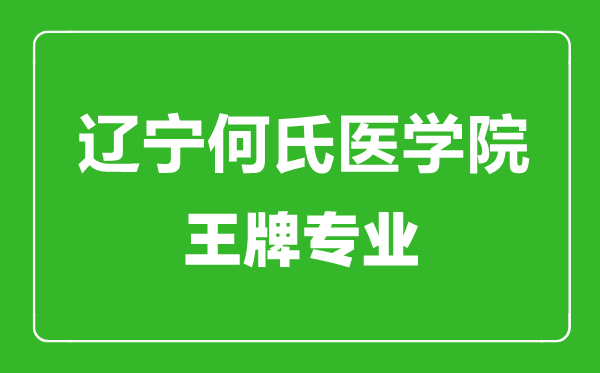 遼寧何氏醫(yī)學院王牌專業(yè)有哪些,遼寧何氏醫(yī)學院最好的專業(yè)是什么