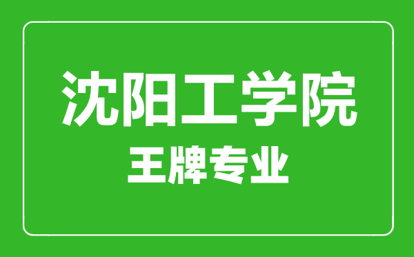 沈陽工學(xué)院王牌專業(yè)有哪些,沈陽工學(xué)院最好的專業(yè)是什么