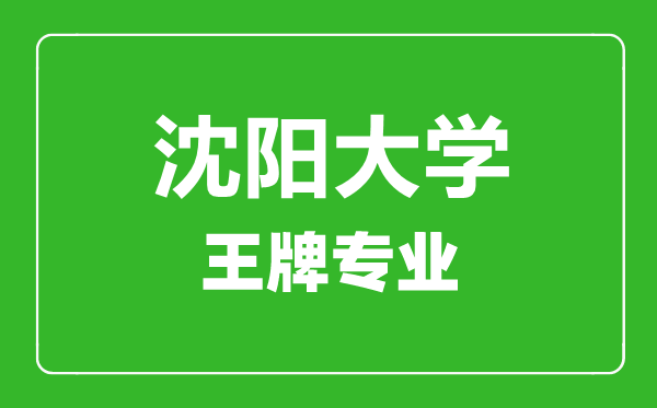 沈陽(yáng)大學(xué)王牌專業(yè)有哪些,沈陽(yáng)大學(xué)最好的專業(yè)是什么