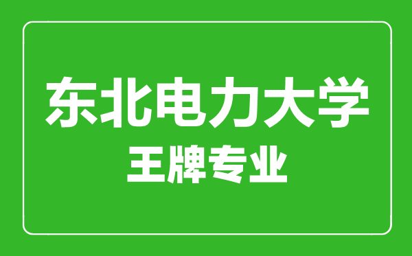 東北電力大學(xué)王牌專業(yè)有哪些,東北電力大學(xué)最好的專業(yè)是什么