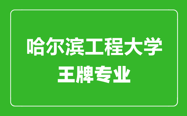 哈爾濱工程大學(xué)王牌專業(yè)有哪些,哈爾濱工程大學(xué)最好的專業(yè)是什么
