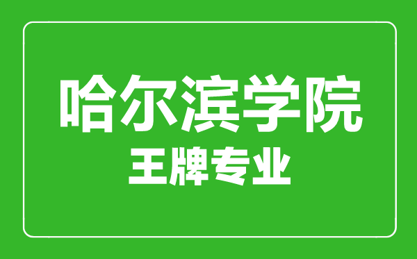 哈爾濱學(xué)院王牌專業(yè)有哪些,哈爾濱學(xué)院最好的專業(yè)是什么