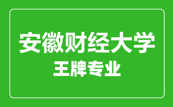 安徽財經(jīng)大學(xué)王牌專業(yè)有哪些,某某最好的專業(yè)是什么
