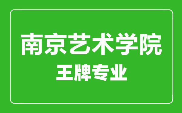 南京藝術(shù)學(xué)院王牌專業(yè)有哪些,某某最好的專業(yè)是什么