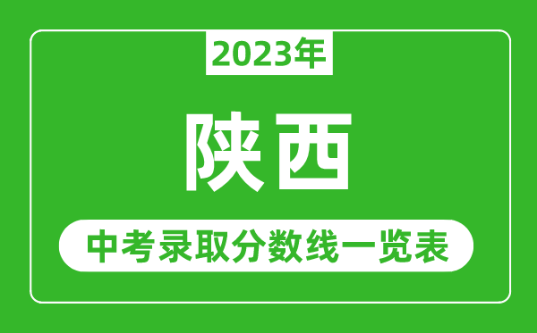2023年陜西中考錄取分數(shù)線,陜西省各高中錄取分數(shù)線一覽表