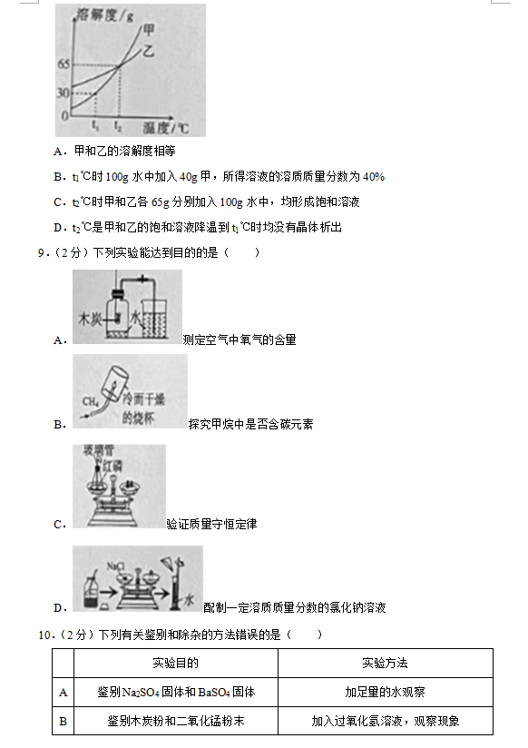2023年新疆中考化學(xué)試卷真題及答案