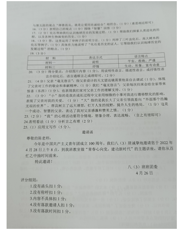 2023年銅仁市中考語文試卷真題及答案