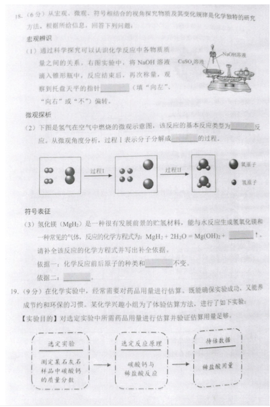 2023年沈陽市中考化學(xué)試卷真題及答案